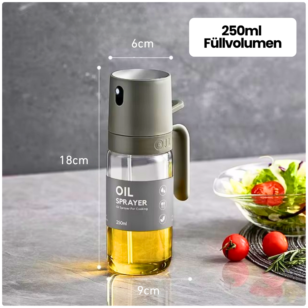 Öl-Sprühflasche aus Borosilikatglas – Feine Dosierung für Küche & Grill