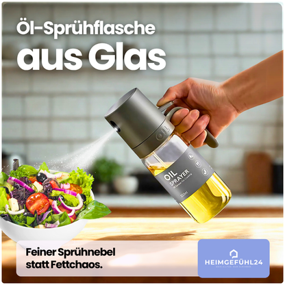 Öl-Sprühflasche aus Borosilikatglas – Feine Dosierung für Küche & Grill