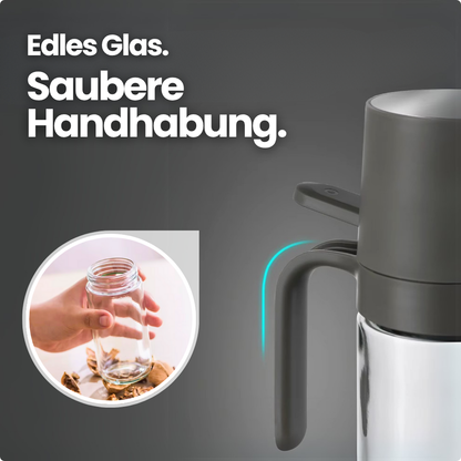Öl-Sprühflasche aus Borosilikatglas – Feine Dosierung für Küche & Grill