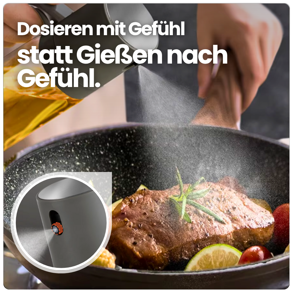 Öl-Sprühflasche aus Borosilikatglas – Feine Dosierung für Küche & Grill