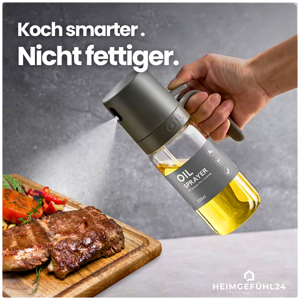 Öl-Sprühflasche aus Borosilikatglas – Feine Dosierung für Küche & Grill