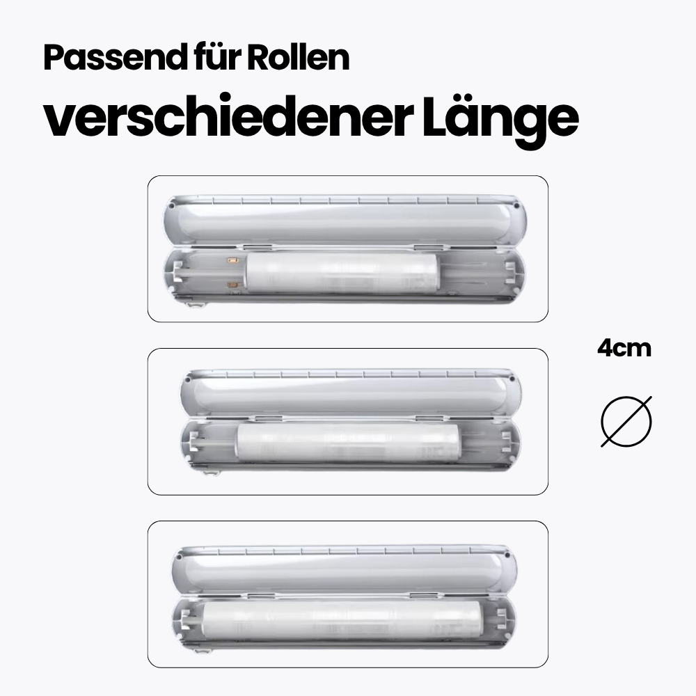 Folienspender mit Magnet & Sicherheitscutter – Sauber & stressfrei abrollen