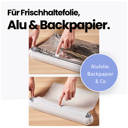 Folienspender mit Magnet & Sicherheitscutter – Sauber & stressfrei abrollen