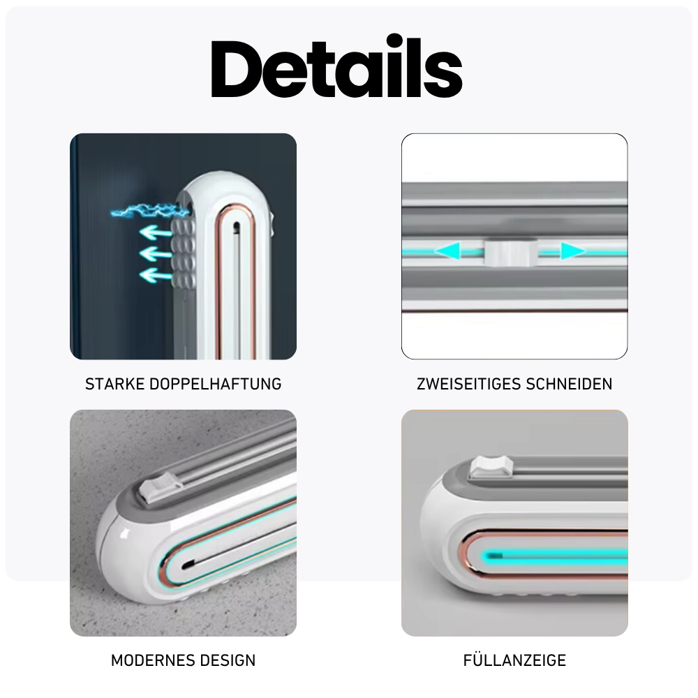 Folienspender mit Magnet & Sicherheitscutter – Sauber & stressfrei abrollen