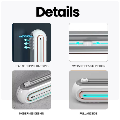Folienspender mit Magnet & Sicherheitscutter – Sauber & stressfrei abrollen