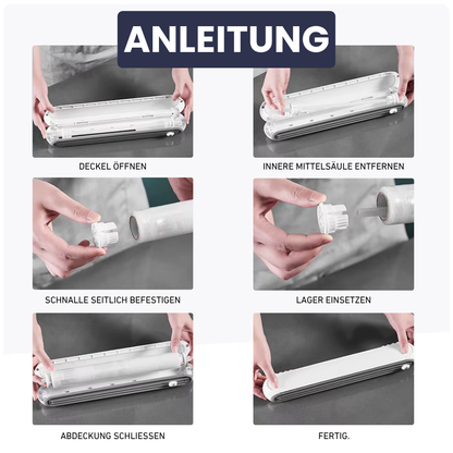 Folienspender mit Magnet & Sicherheitscutter – Sauber & stressfrei abrollen