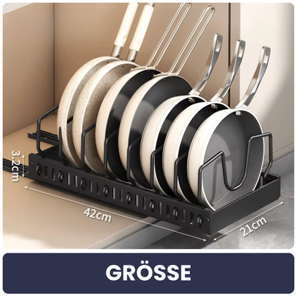 Ausziehbarer Topf- & Pfannen-Organizer – Ordnung im Schrank mit System