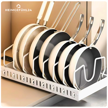 Ausziehbarer Topf- & Pfannen-Organizer – Ordnung im Schrank mit System