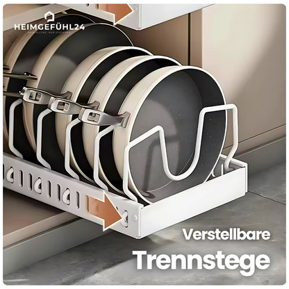 Ausziehbarer Topf- & Pfannen-Organizer – Ordnung im Schrank mit System