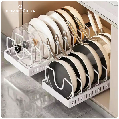 Ausziehbarer Topf- & Pfannen-Organizer – Ordnung im Schrank mit System