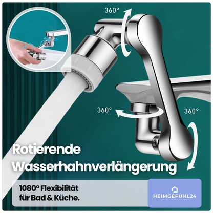 Drehbarer Wasserhahn-Aufsatz – 1080° Flexibilität für Bad & Küche