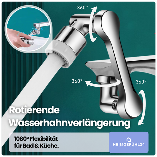 Drehbarer Wasserhahn-Aufsatz – 1080° Flexibilität für Bad & Küche