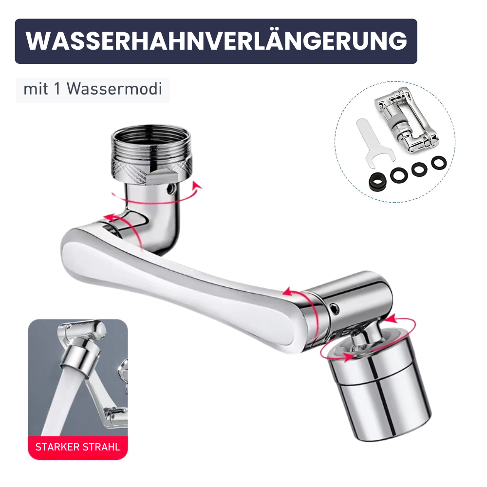 Drehbarer Wasserhahn-Aufsatz – 1080° Flexibilität für Bad & Küche