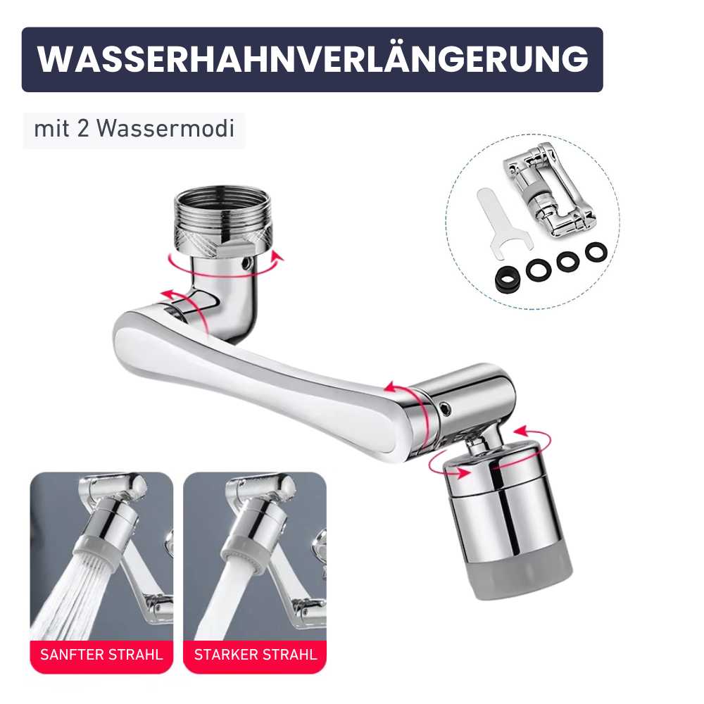 Drehbarer Wasserhahn-Aufsatz – 1080° Flexibilität für Bad & Küche